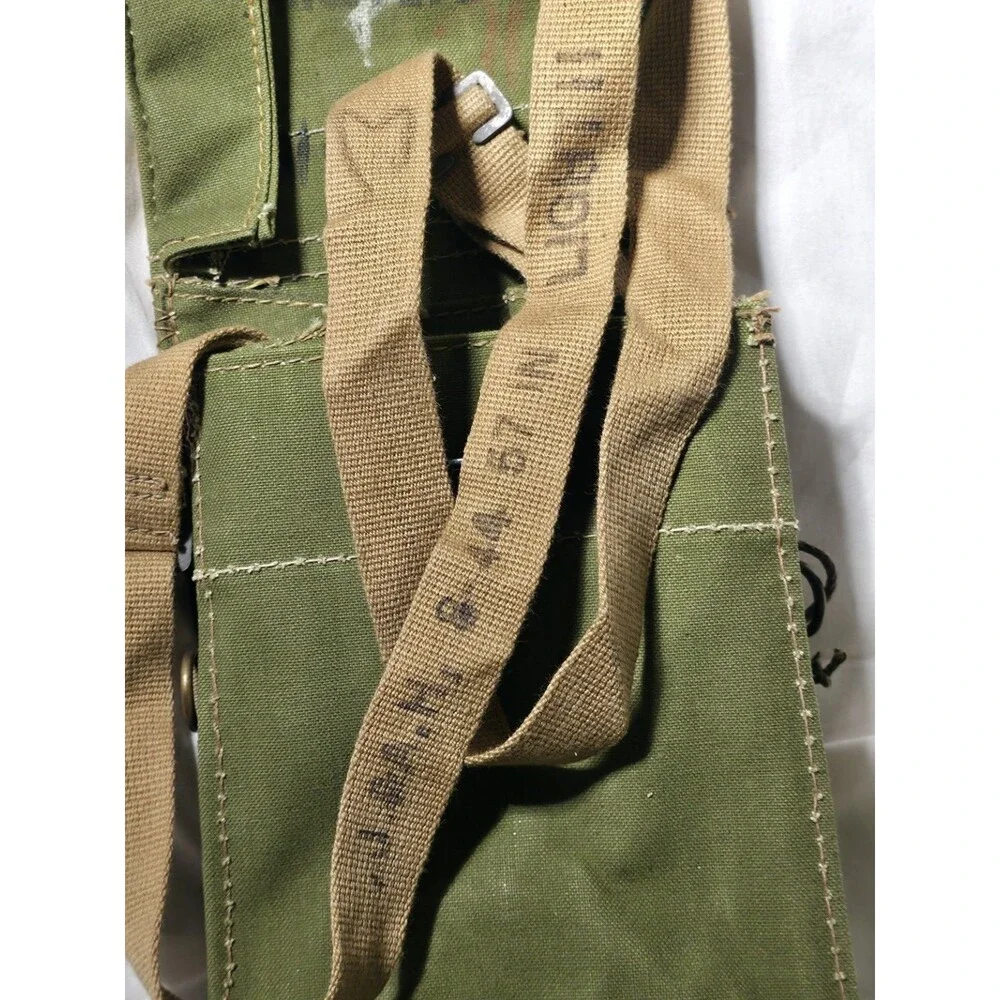 Original 1944 British Light II Respirator Pouch Bag Carry WWII Canvas Haversack